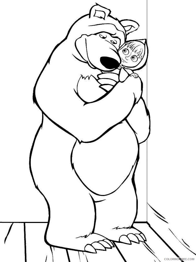 Masha and the Bear Coloring Pages TV Film Mascha and bear 39 Printable 2020 04895 Coloring4free