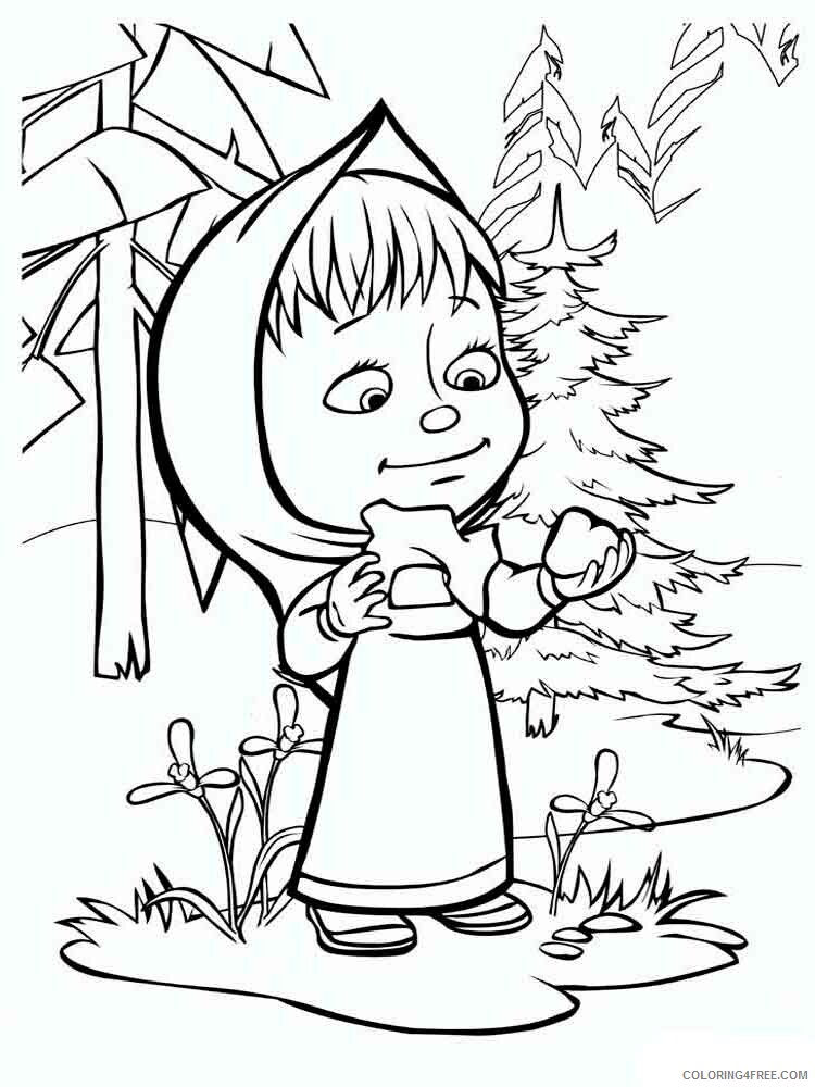 Masha and the Bear Coloring Pages TV Film Mascha and bear 41 Printable 2020 04898 Coloring4free