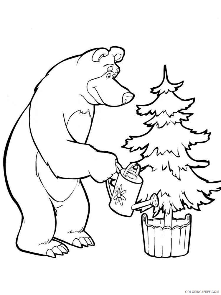 Masha and the Bear Coloring Pages TV Film Mascha and bear 5 Printable 2020 04900 Coloring4free