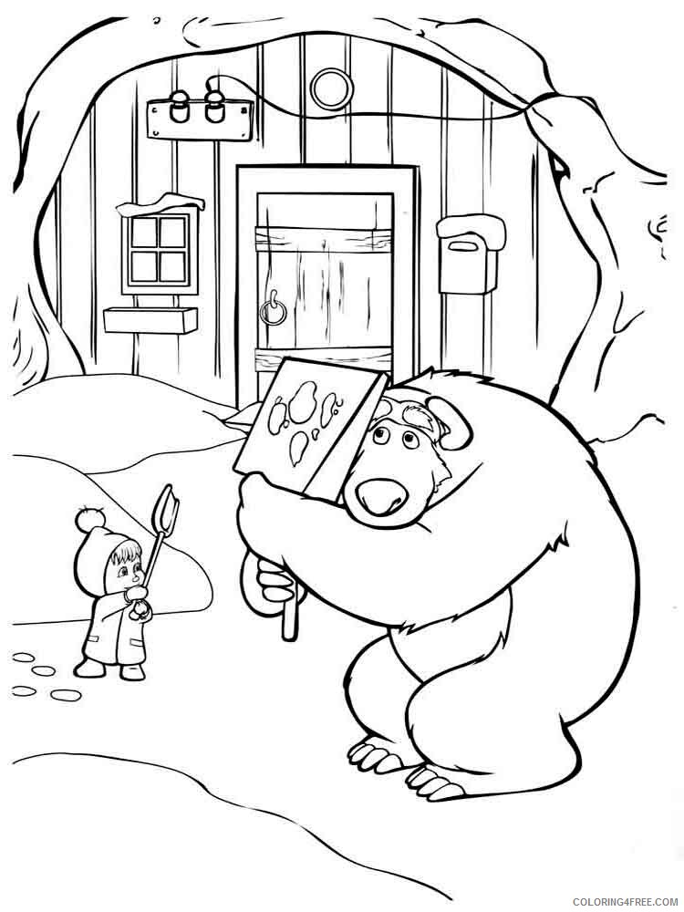 Masha and the Bear Coloring Pages TV Film Mascha and bear 6 Printable 2020 04901 Coloring4free