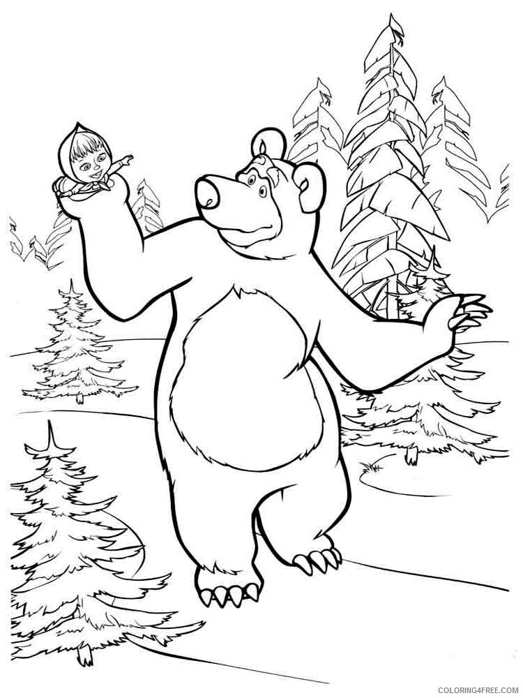 Masha and the Bear Coloring Pages TV Film Mascha and bear 7 Printable 2020 04902 Coloring4free
