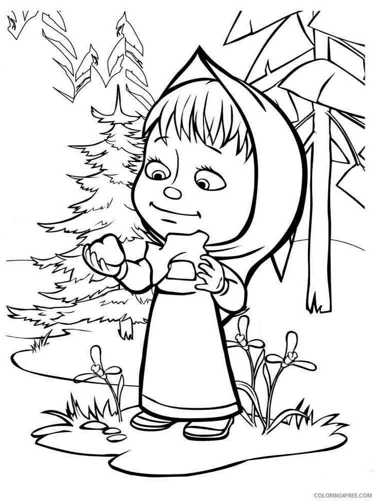Masha and the Bear Coloring Pages TV Film Mascha and bear 8 Printable 2020 04903 Coloring4free