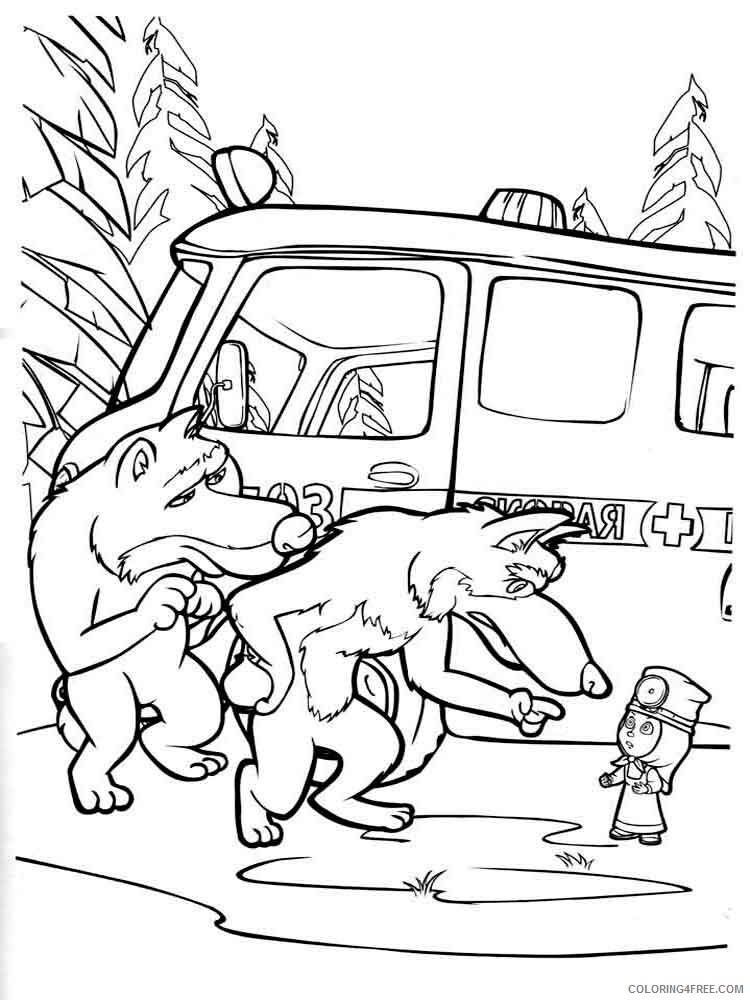 Masha and the Bear Coloring Pages TV Film Mascha and bear 9 Printable 2020 04904 Coloring4free