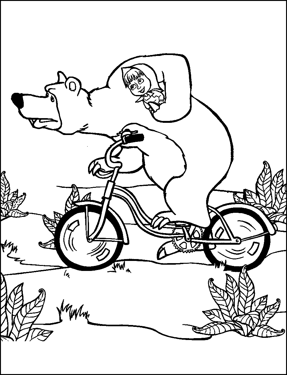 Masha and the Bear Coloring Pages TV Film masha bear10 Printable 2020 04906 Coloring4free