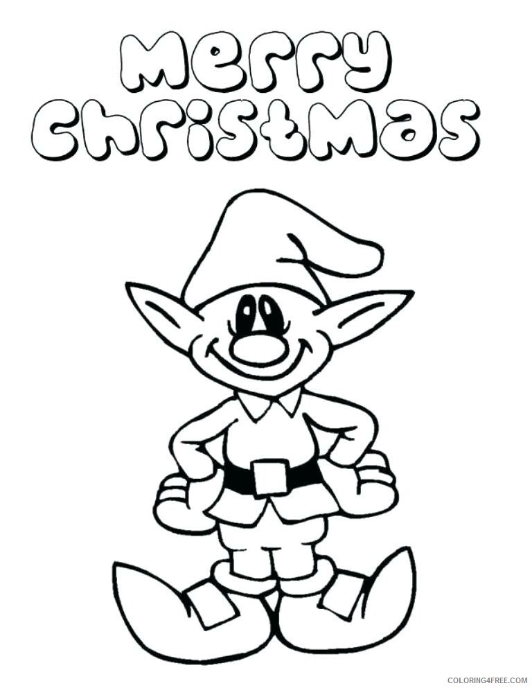 Merry Christmas Coloring Pages Elf Merry Christmas Printable 2020 375 Coloring4free
