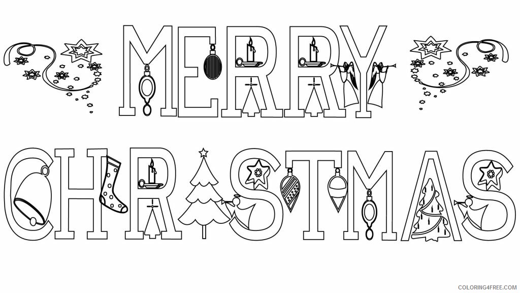 Merry Christmas Coloring Pages Merry Christmas Printable 2020 377 Coloring4free