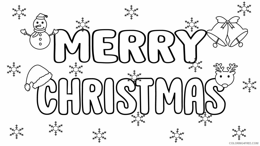 Merry Christmas Coloring Pages Merry Christmas Printable 2020 398 Coloring4free