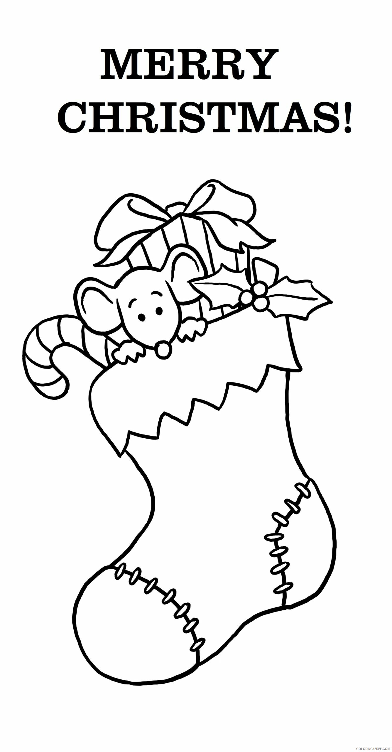 Merry Christmas Coloring Pages Merry Christmas Stocking Printable 2020 397 Coloring4free