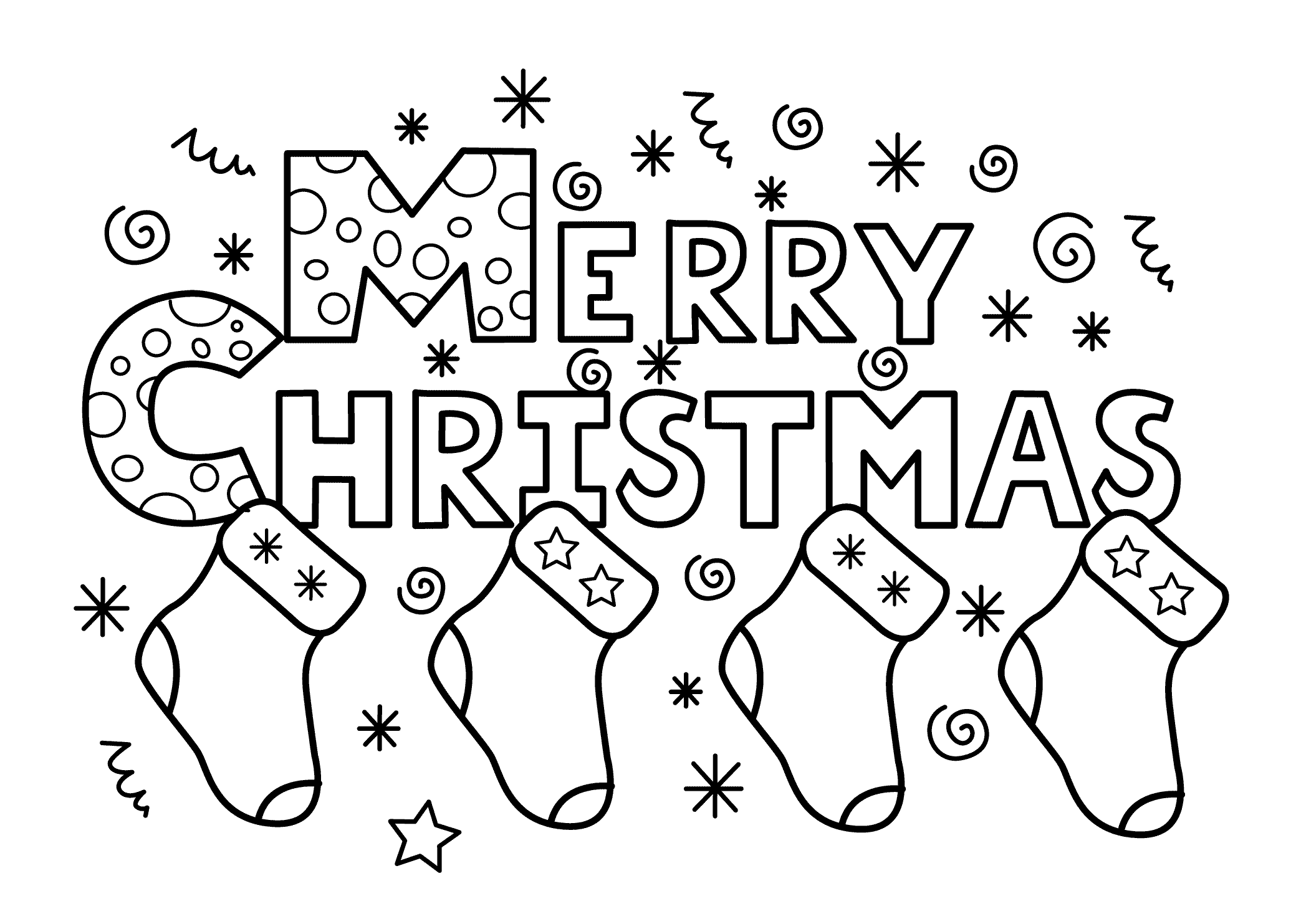 Merry Christmas Coloring Pages Merry Christmas for Preschoolers 2020 393 Coloring4free