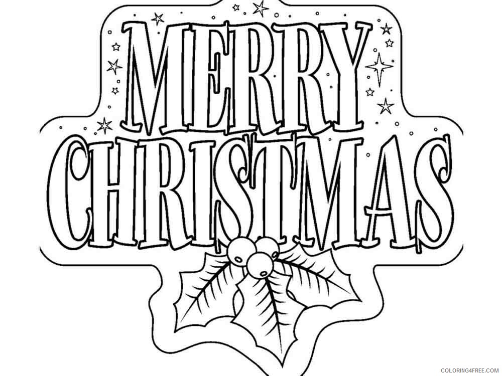 Merry Christmas Coloring Pages merry christmas 13 Printable 2020 383 Coloring4free