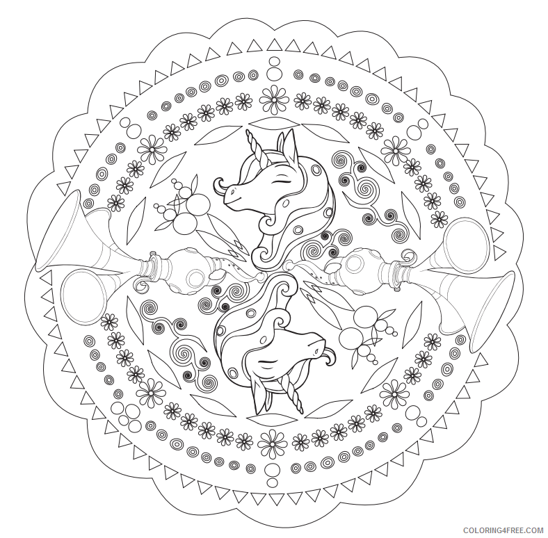 Mia and Me Coloring Pages TV Film Mia and Me Mandala Printable 2020 05087 Coloring4free