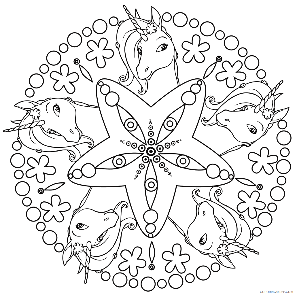 Mia and Me Coloring Pages TV Film Mia and Me Mandala Printable 2020 05088 Coloring4free