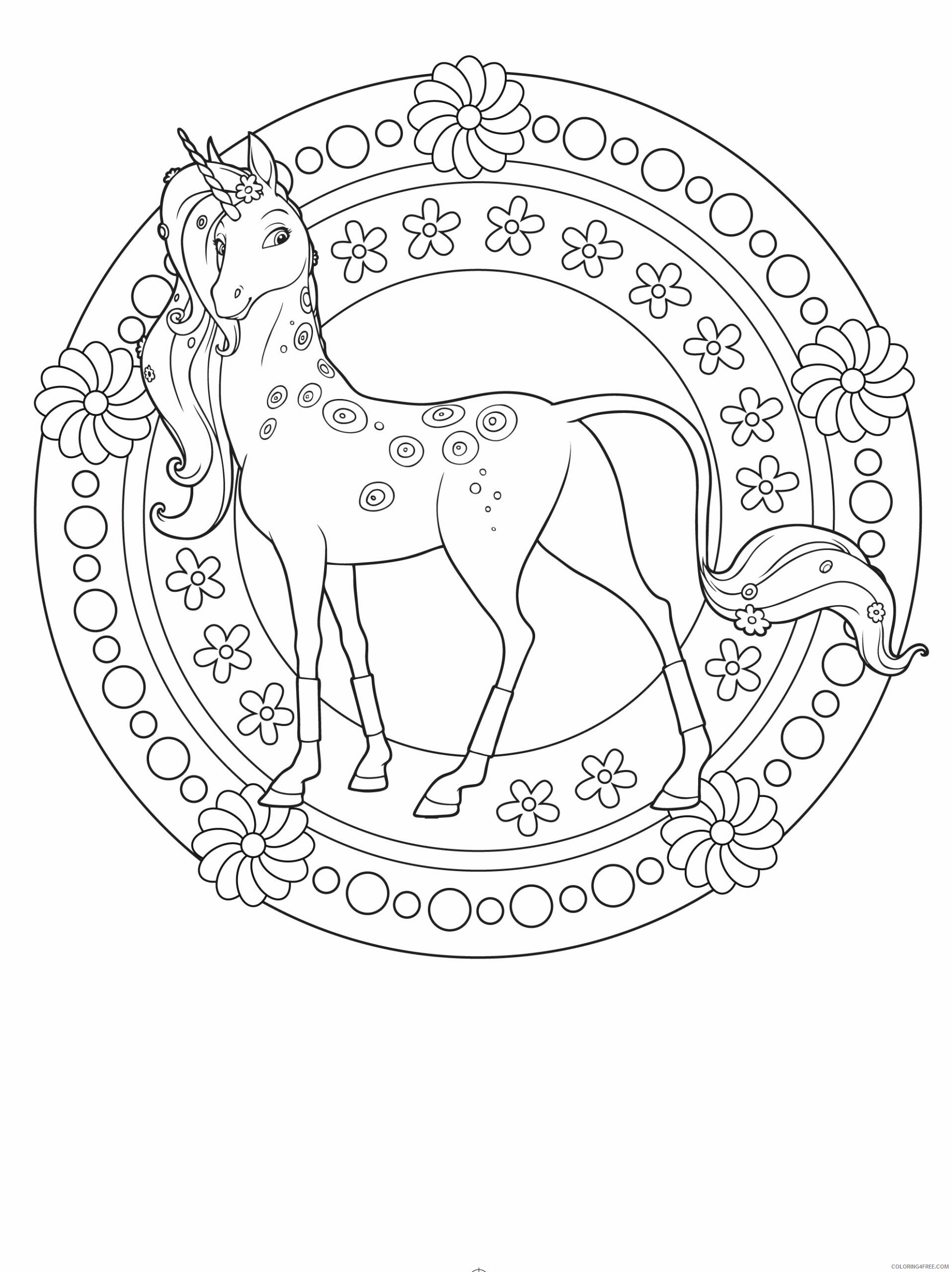 Mia and Me Coloring Pages TV Film Mia and Me Unicorn Printable 2020 05091 Coloring4free