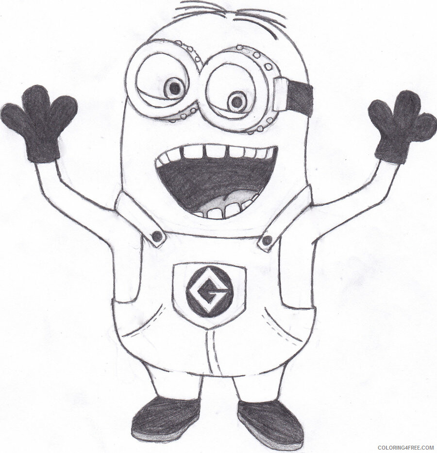 Minions Coloring Pages TV Film Despicable Me Minion 2 Printable 2020 05173 Coloring4free