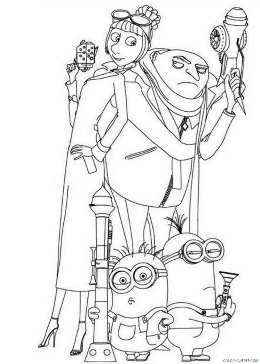 Minions Coloring Pages TV Film Despicable Me Minions Printable 2020 05178 Coloring4free