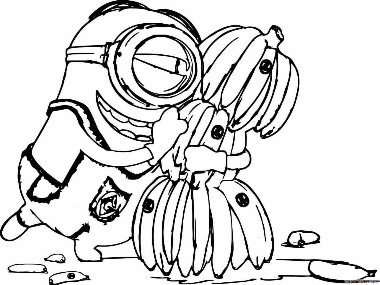 Minions Coloring Pages TV Film Minion Bananas Printable 2020 05197 Coloring4free