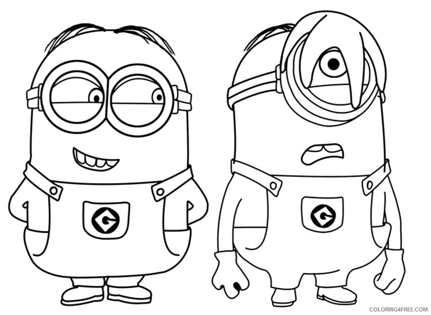 Minions Coloring Pages TV Film Minion Free Printable 2020 05204 Coloring4free