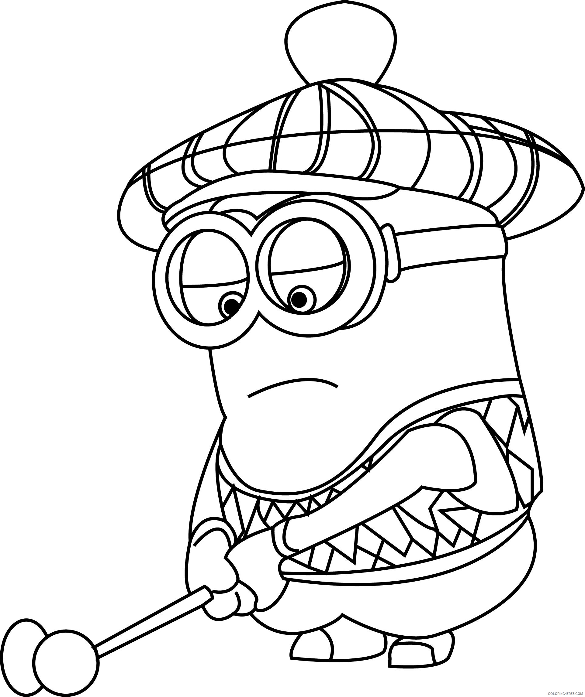 Minions Coloring Pages TV Film Minion Golf Printable 2020 05207 Coloring4free