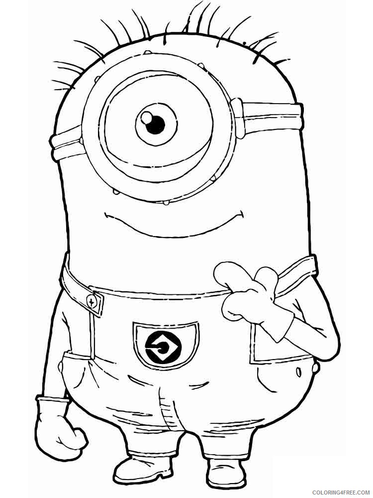 Minions Coloring Pages TV Film Minions 12 Printable 2020 05212 Coloring4free