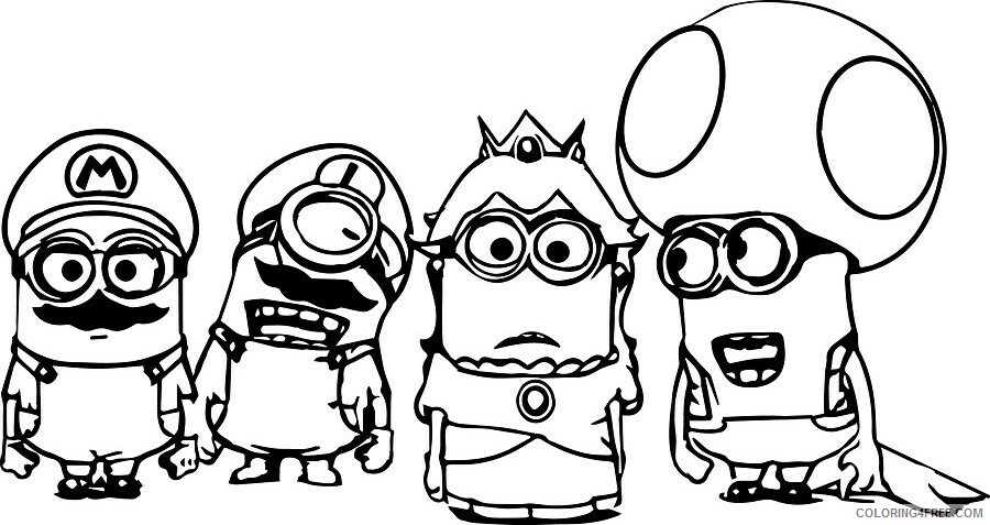 Minions Coloring Pages TV Film funny minions a4 Printable 2020 05163 Coloring4free