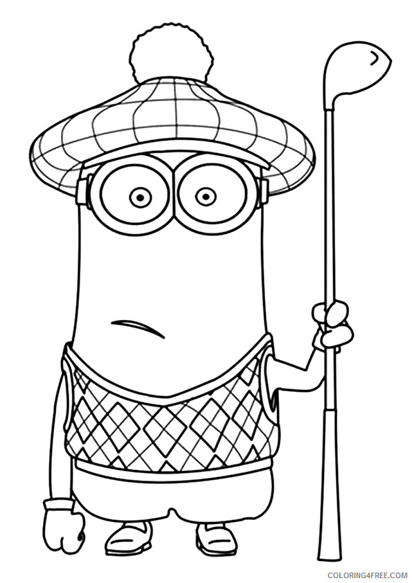 Minions Coloring Pages TV Film minion kevin a4 Printable 2020 05154 Coloring4free