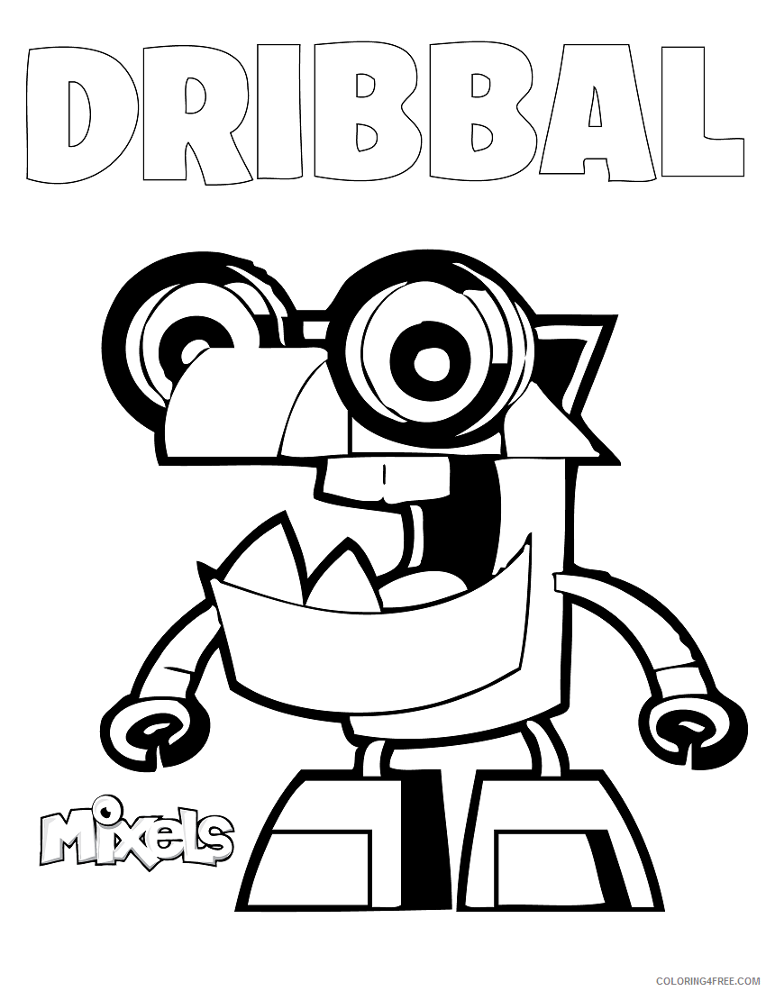Mixels Coloring Pages TV Film mixel dribbal on mixels Printable 2020 05242 Coloring4free