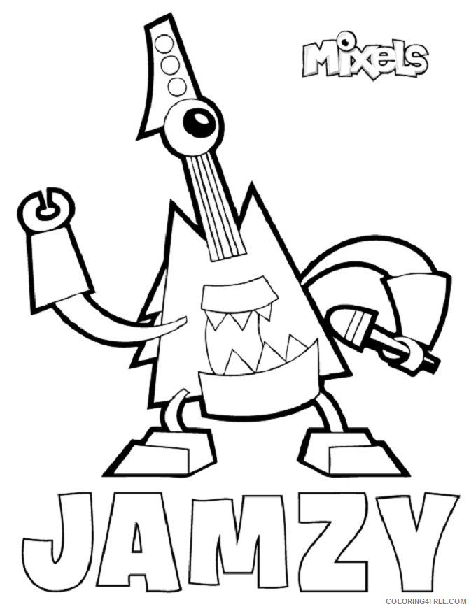 Mixels Coloring Pages TV Film mixel jamzy Printable 2020 05239 Coloring4free
