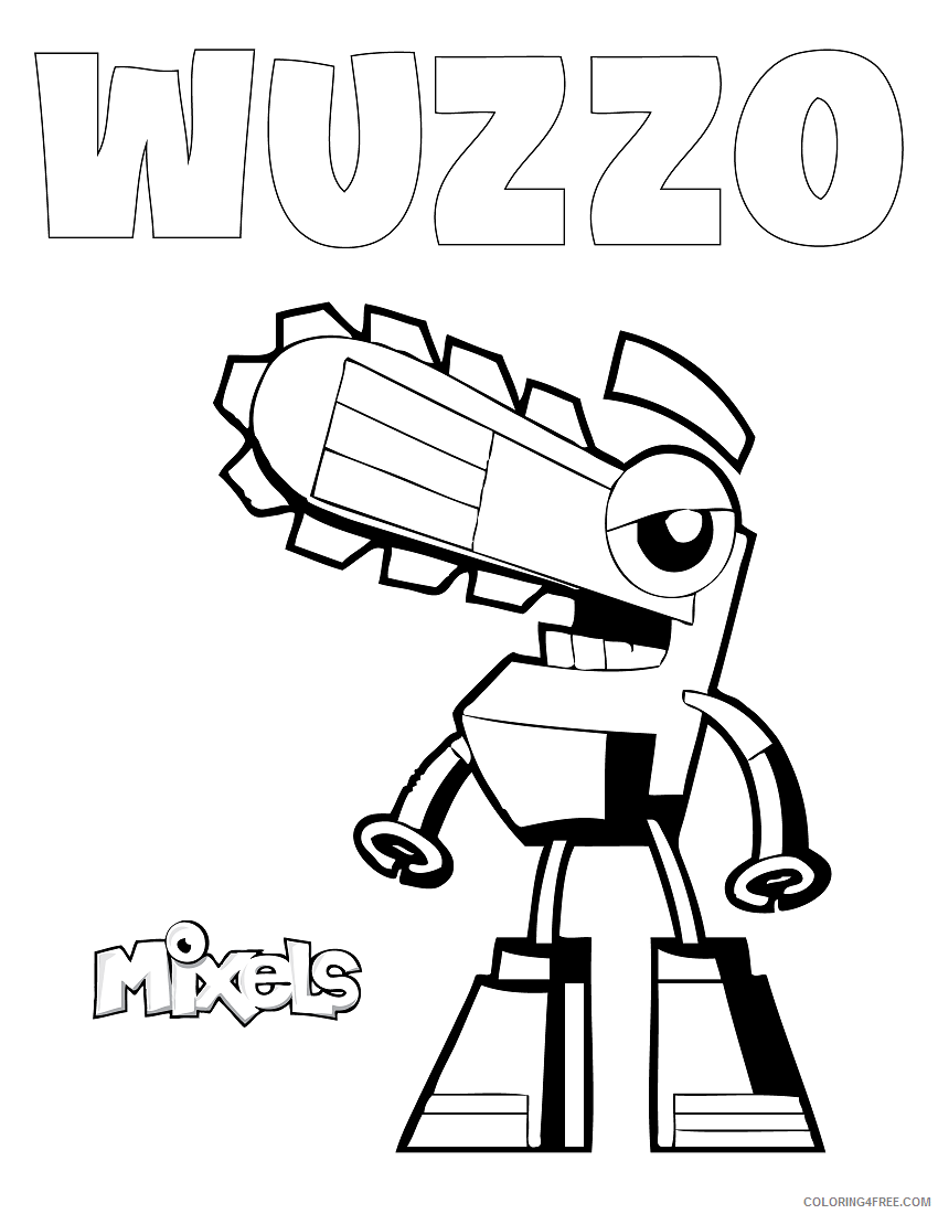 Mixels Coloring Pages TV Film mixel wuzzo Printable 2020 05232 Coloring4free