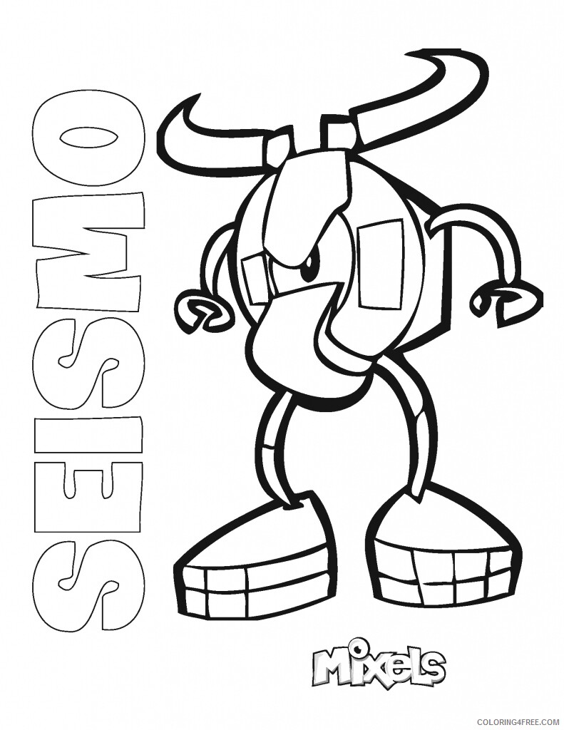 Mixels Coloring Pages TV Film mixels seismo of mixel Printable 2020 05235 Coloring4free