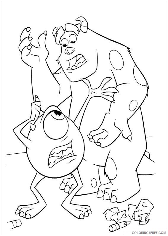 Monsters Inc Coloring Pages TV Film Free Downloadable Printable 2020 05247 Coloring4free