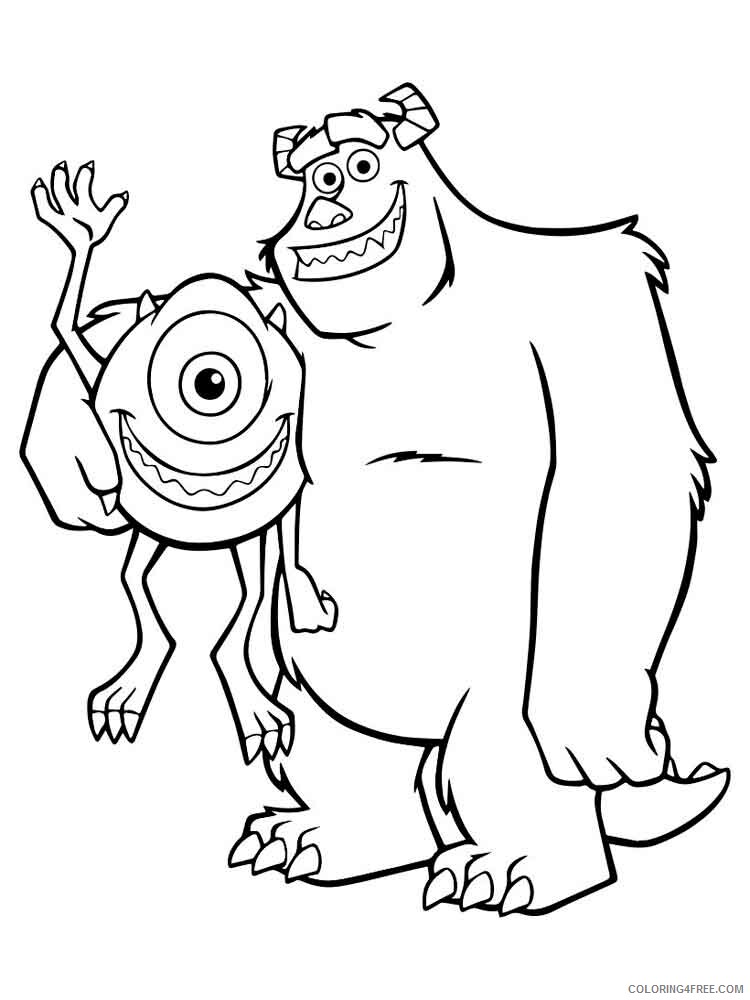 Monsters Inc Coloring Pages TV Film Monster Inc 6 Printable 2020 05267 Coloring4free