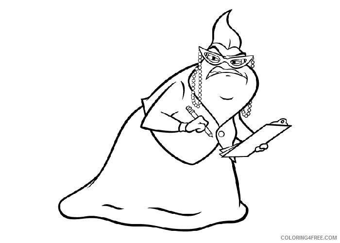 Monsters Inc Coloring Pages TV Film Monsters Inc Roz Printable 2020 05298 Coloring4free