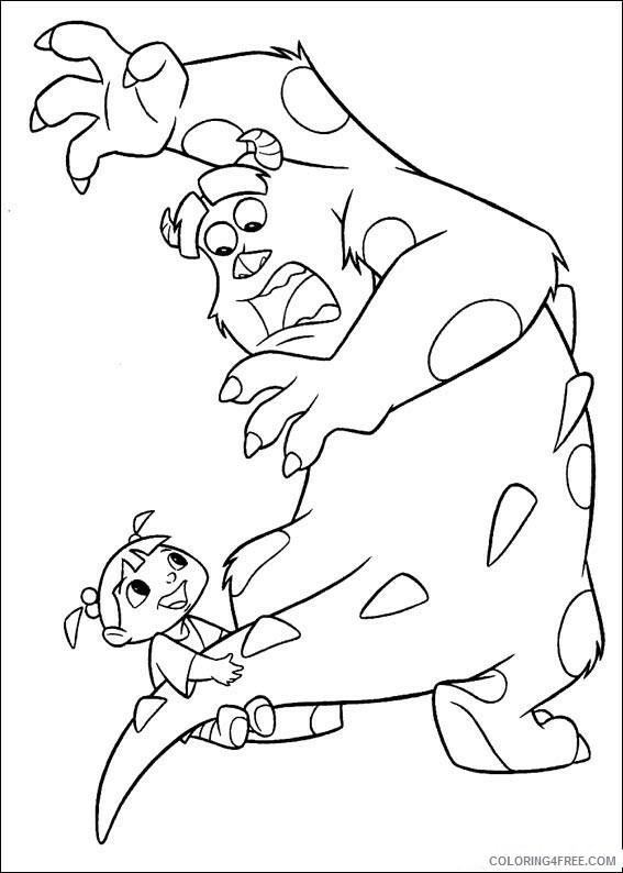 Monsters Inc Coloring Pages TV Film Sully and Boo Printable 2020 05292 Coloring4free