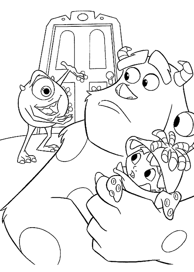Monsters Inc Coloring Pages TV Film monsters inc 2 Printable 2020 05276 Coloring4free
