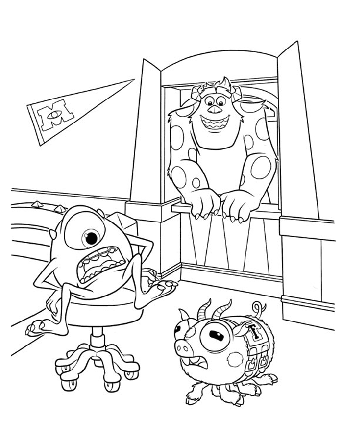 Monsters University Coloring Pages TV Film Characters Printable 2020 05310 Coloring4free