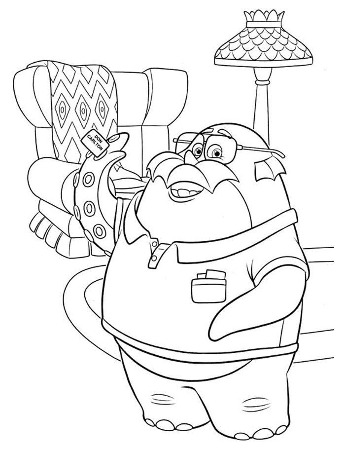 Monsters University Coloring Pages TV Film Don Carlton Printable 2020 05306 Coloring4free