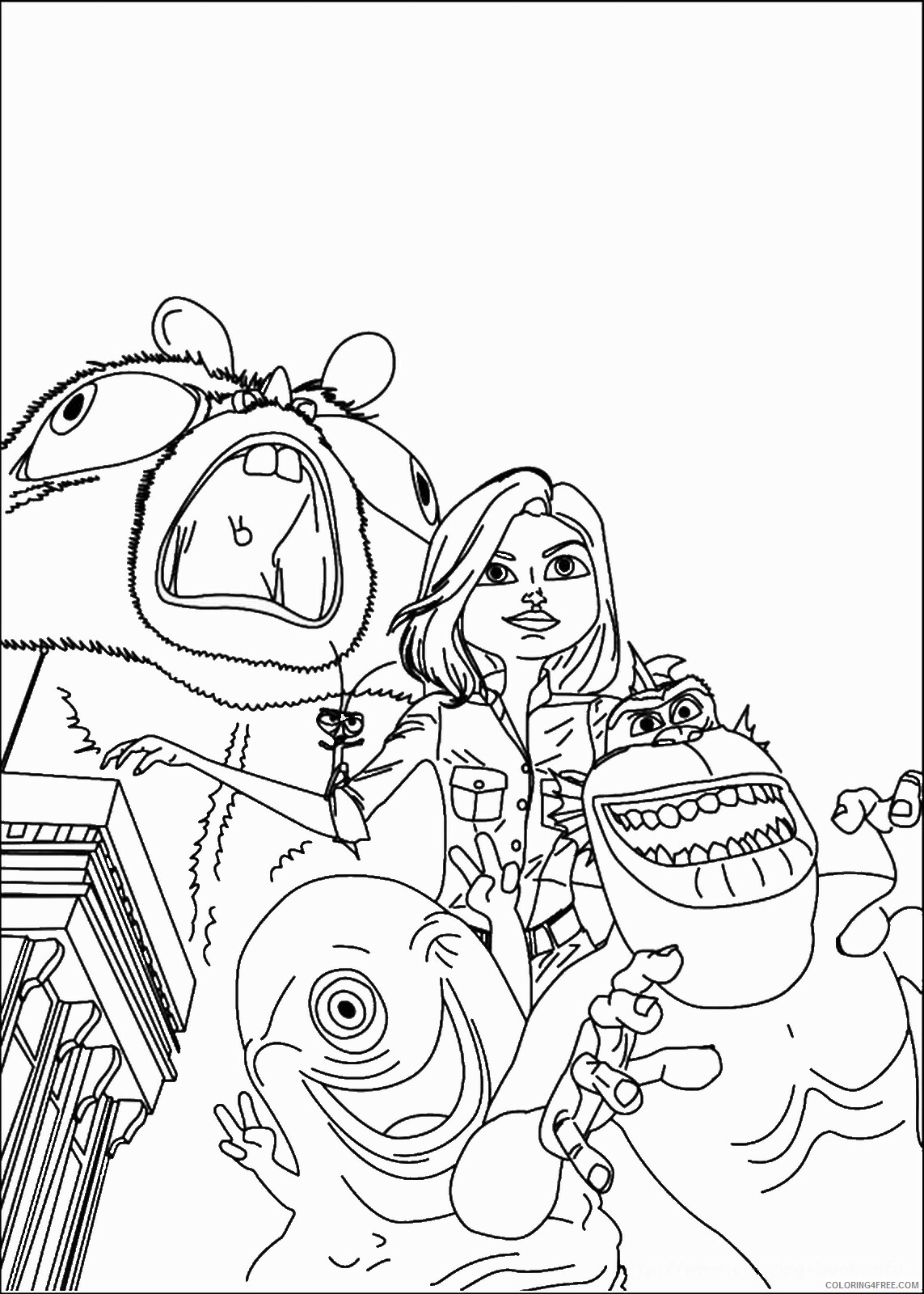 Monsters vs Aliens Coloring Pages TV Film Printable 2020 05334 Coloring4free