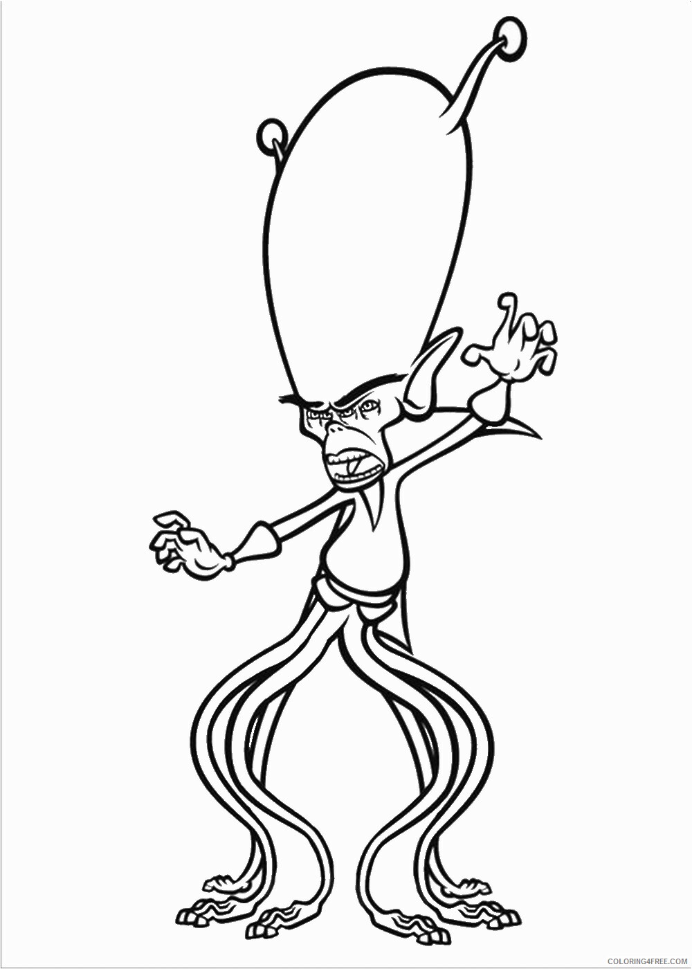 Monsters vs Aliens Coloring Pages TV Film Printable 2020 05341 Coloring4free