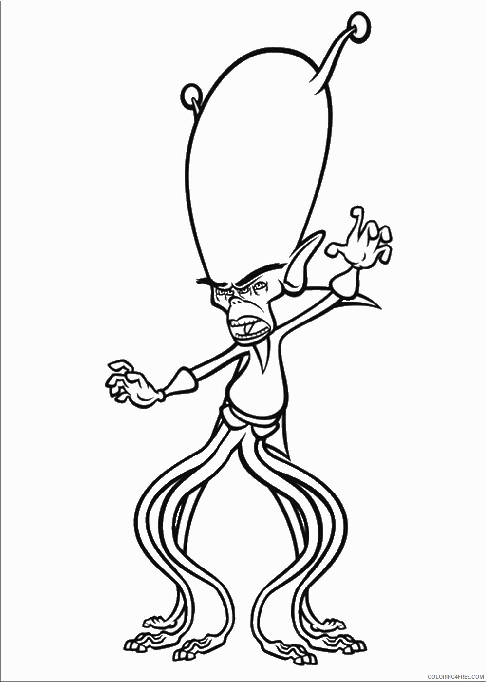 monsters vs aliens coloring pages for children