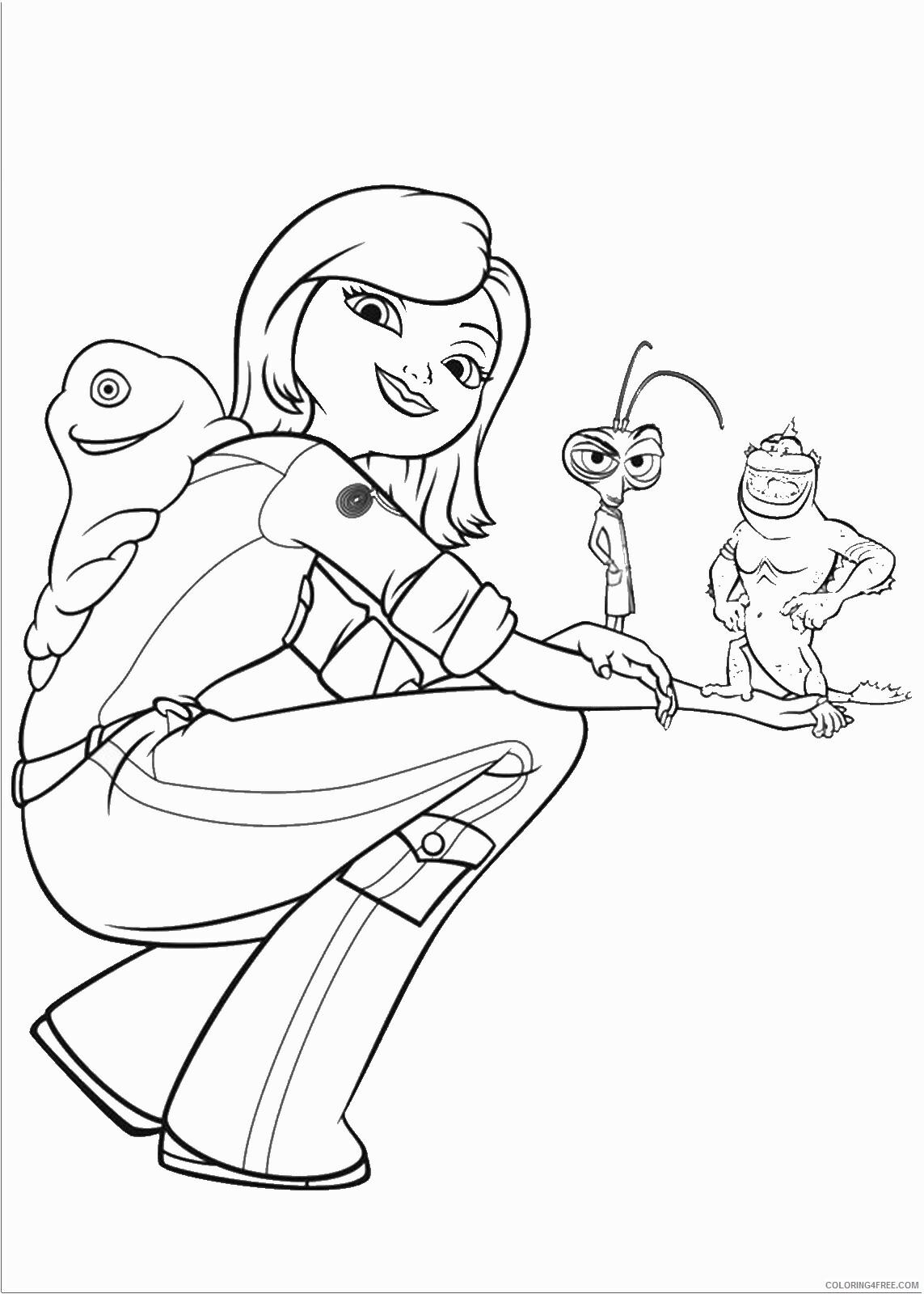 Monsters vs Aliens Coloring Pages TV Film Printable 2020 05342 Coloring4free