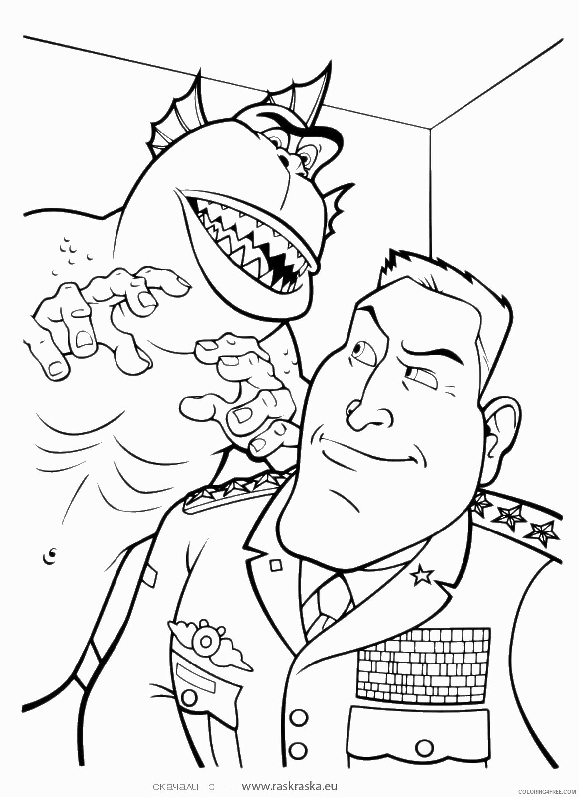 Monsters vs Aliens Coloring Pages TV Film Printable 2020 05344 Coloring4free