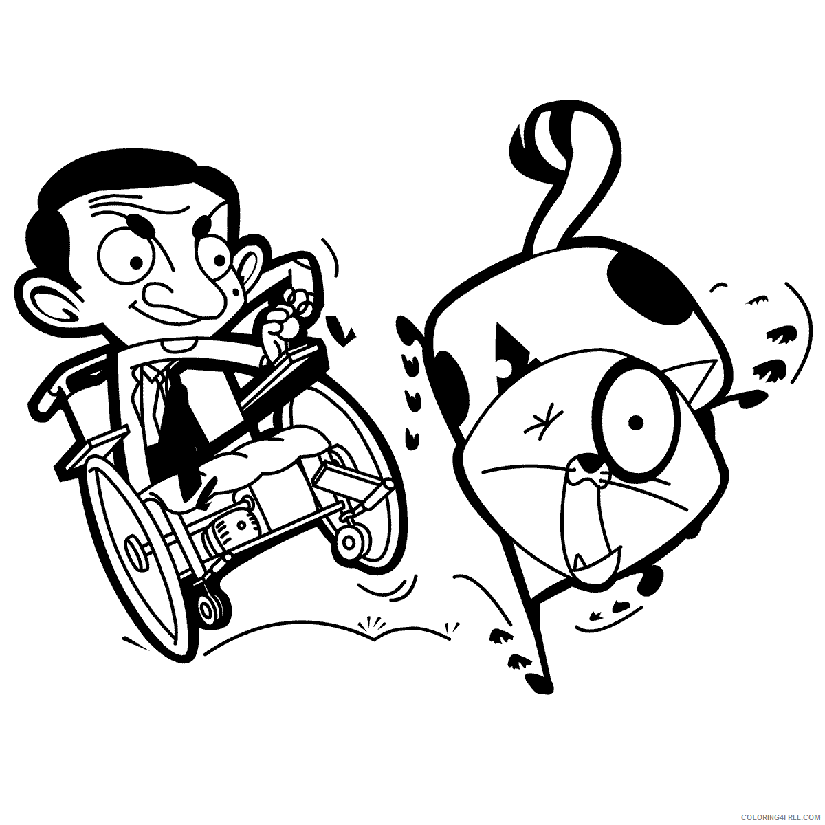 Mr Bean Coloring Pages TV Film bean and scapper Printable 2020 05353 Coloring4free