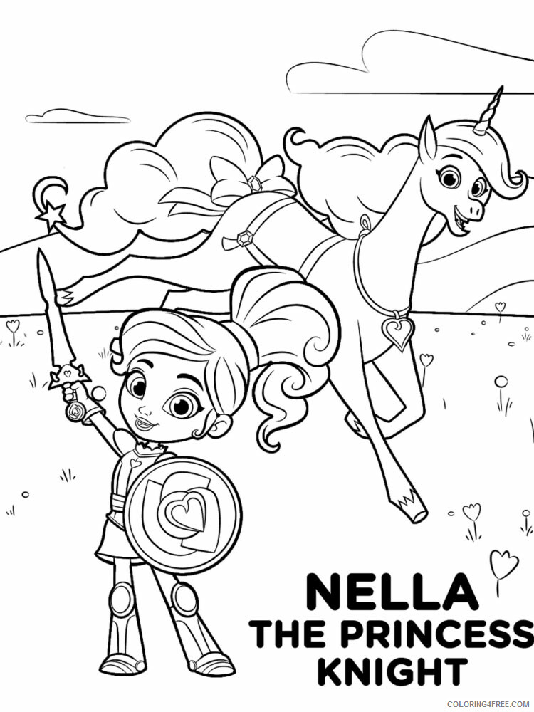 Nella the Princess Knight Coloring Pages TV Film Printable 2020 05425 Coloring4free