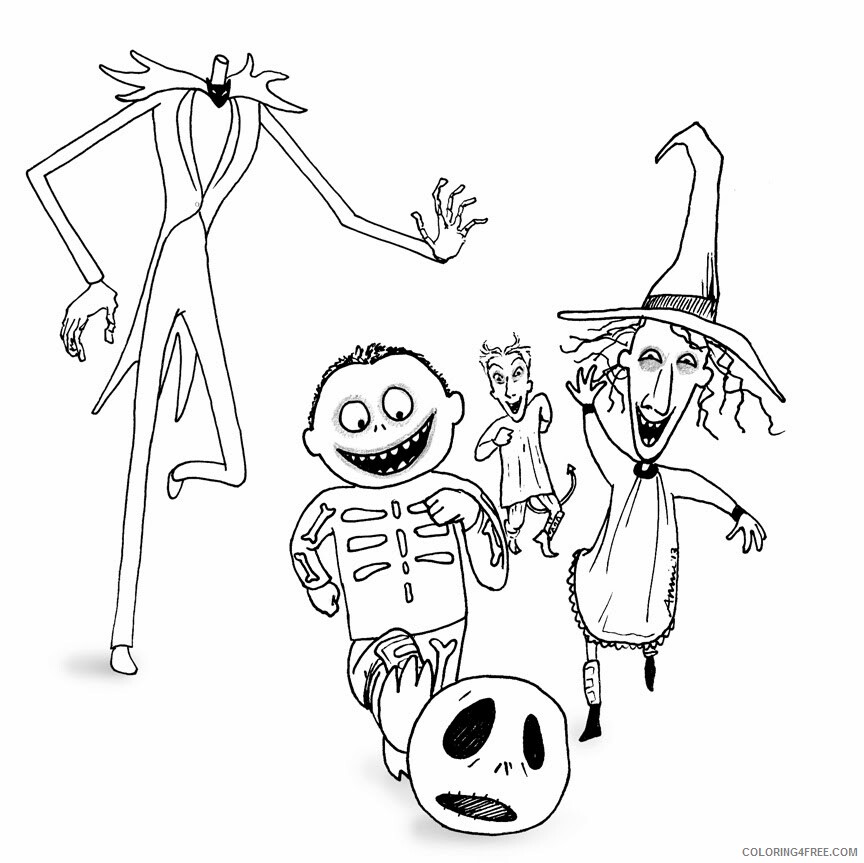 Nightmare Before Christmas Coloring Pages TV Film Printable 2020 05439 Coloring4free