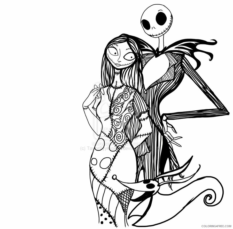 Nightmare Before Christmas Coloring Pages TV Film Printable 2020 05442 Coloring4free
