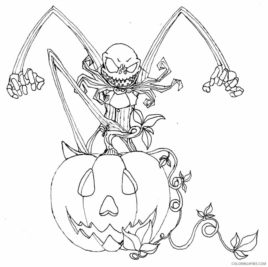 Nightmare Before Christmas Coloring Pages TV Film Printable 2020 05444 Coloring4free