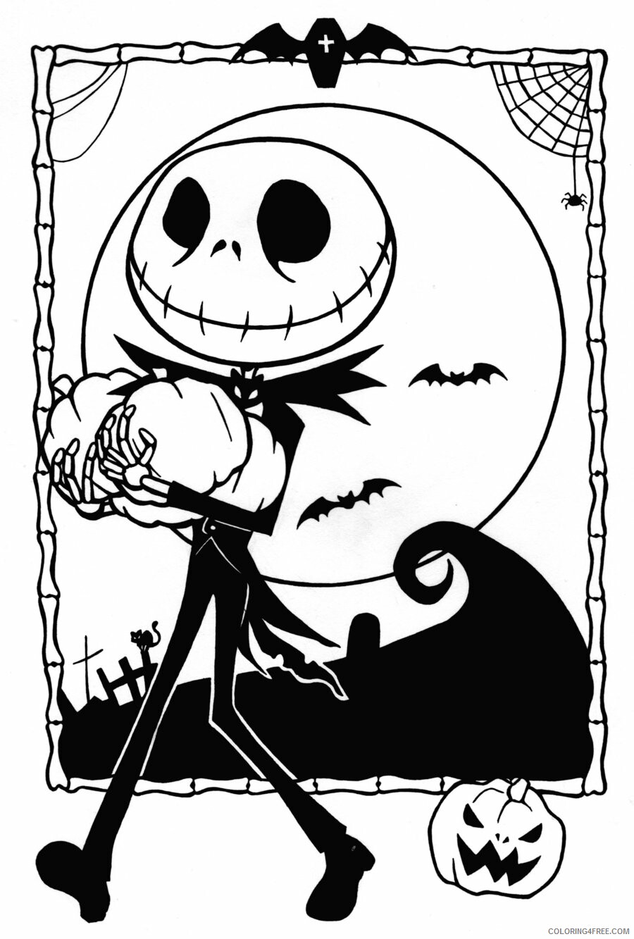 Nightmare Before Christmas Coloring Pages TV Film Printable 2020 05445 Coloring4free