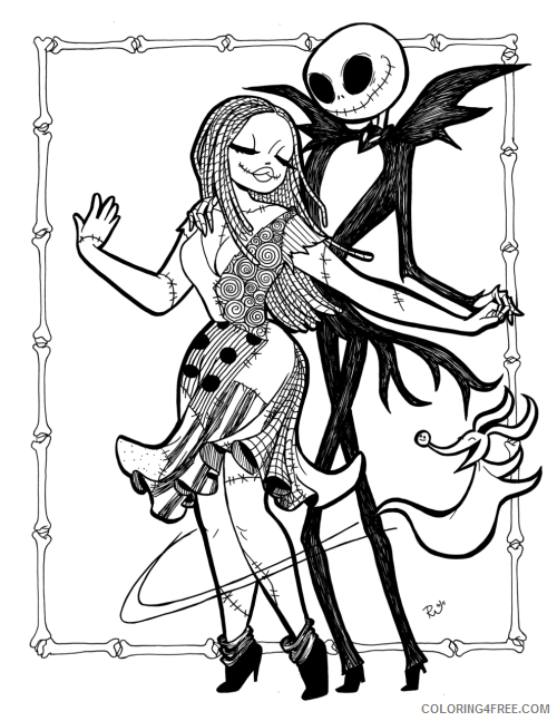 Nightmare Before Christmas Coloring Pages TV Film Printable 2020 05446 Coloring4free