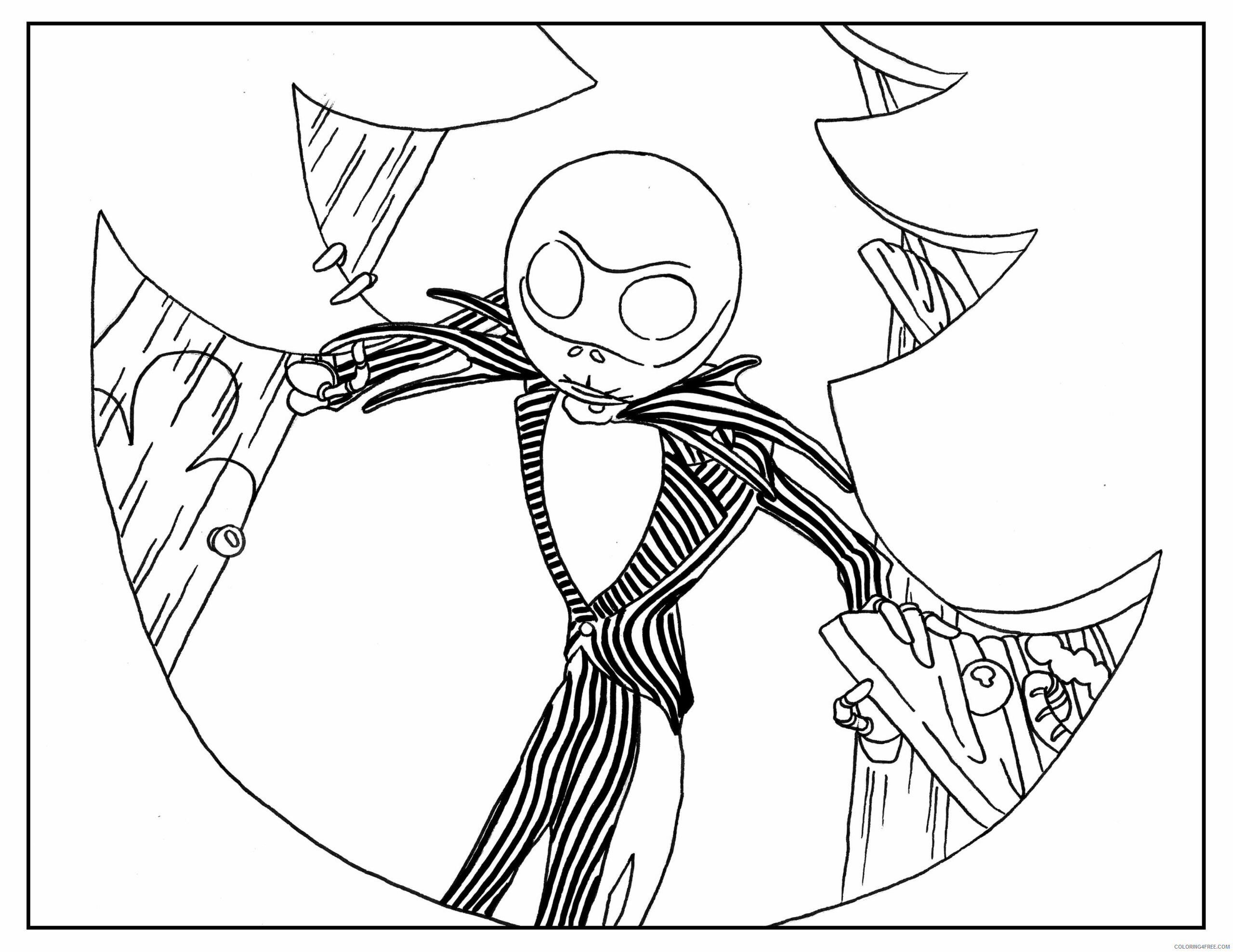 Nightmare Before Christmas Coloring Pages TV Film Printable 2020 05447 Coloring4free