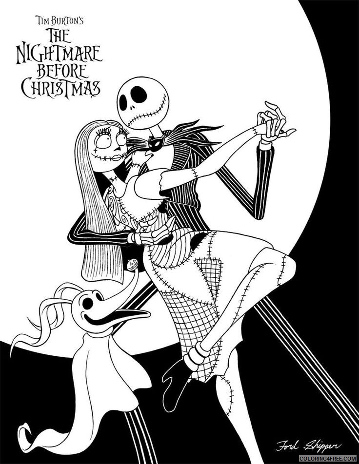 Nightmare Before Christmas Coloring Pages TV Film Printable 2020 05459 Coloring4free